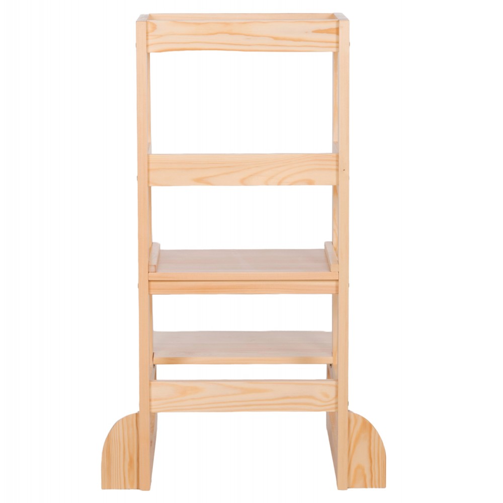 Πύργος εκμάθησης τ. Μοντεσσόρι "PEPE" από ξύλο πεύκου σε φυσικό χρώμα 55x53x90