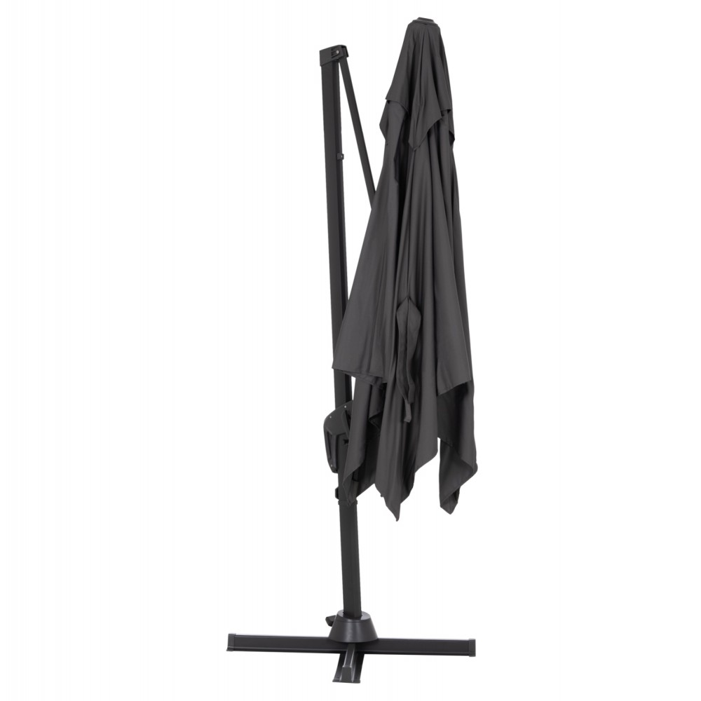 Ομπρέλα πισίνας με σκίαστρο "JAVANTE" από αλουμίνιο σε γκρι χρώμα 2.7x2.7x2.7