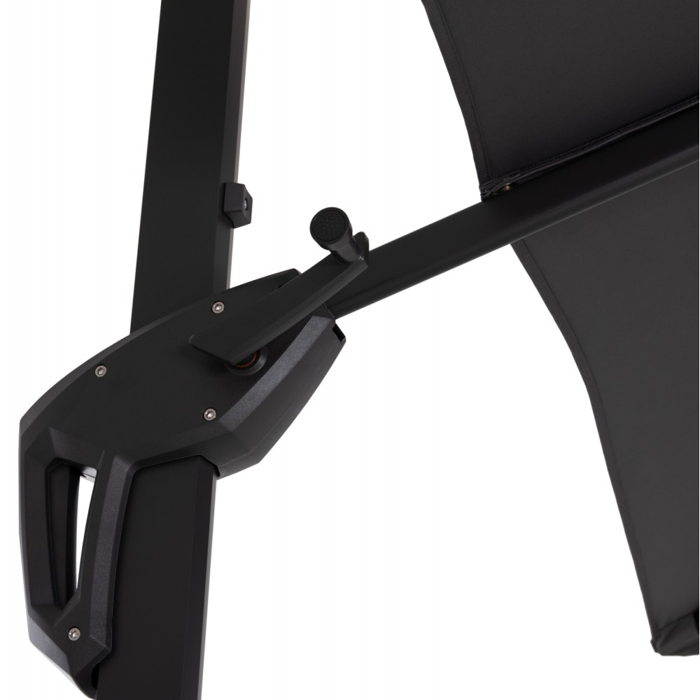 Ομπρέλα πισίνας με σκίαστρο "JAVANTE" από αλουμίνιο σε γκρι χρώμα 2.7x2.7x2.7