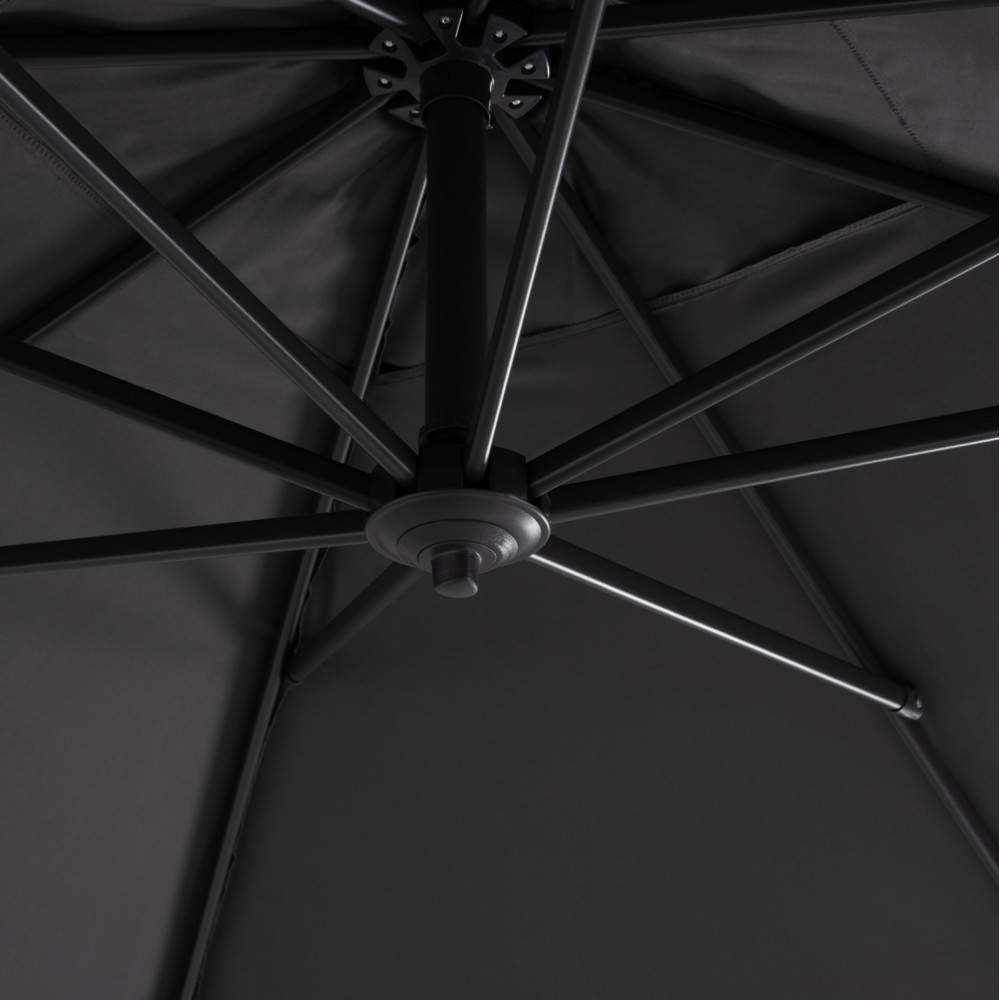 Ομπρέλα πισίνας με σκίαστρο "JAVANTE" από αλουμίνιο σε γκρι χρώμα 2.7x2.7x2.7