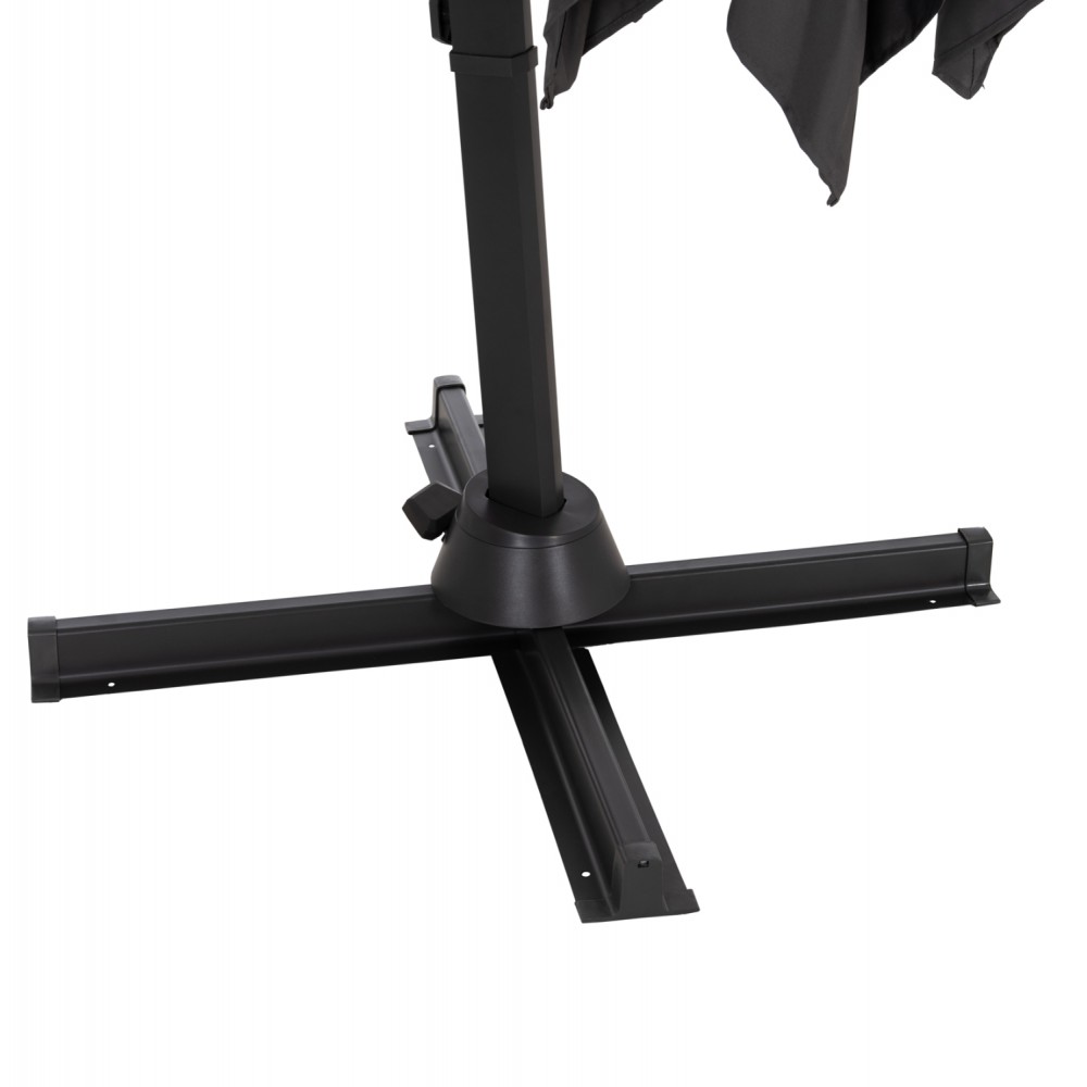 Ομπρέλα πισίνας με σκίαστρο "JAVANTE" από αλουμίνιο σε γκρι χρώμα 2.7x2.7x2.7