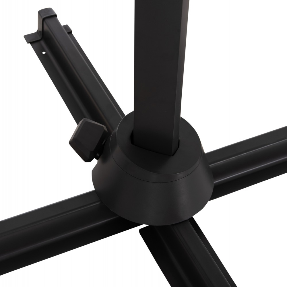 Ομπρέλα πισίνας με σκίαστρο "JAVANTE" από αλουμίνιο σε γκρι χρώμα 2.7x2.7x2.7