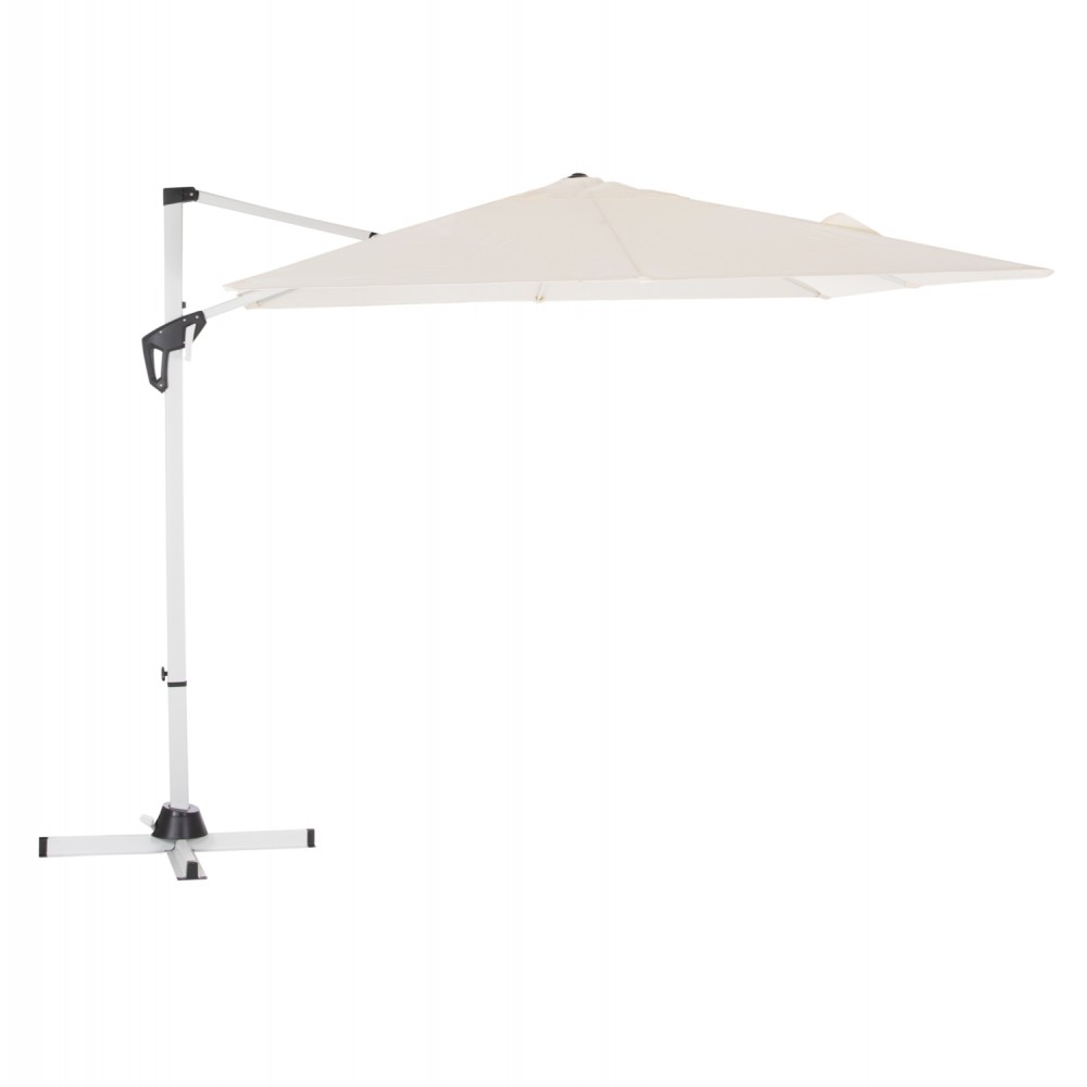 Ομπρέλα πισίνας με σκίαστρο "JAVANTE" από αλουμίνιο σε λευκό χρώμα 2.7x2.7x2.7