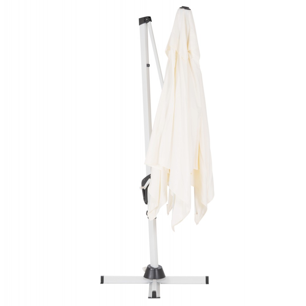 Ομπρέλα πισίνας με σκίαστρο "JAVANTE" από αλουμίνιο σε λευκό χρώμα 2.7x2.7x2.7