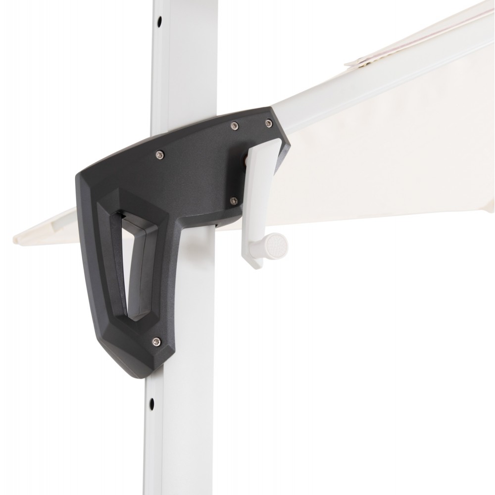 Ομπρέλα πισίνας με σκίαστρο "JAVANTE" από αλουμίνιο σε λευκό χρώμα 2.7x2.7x2.7