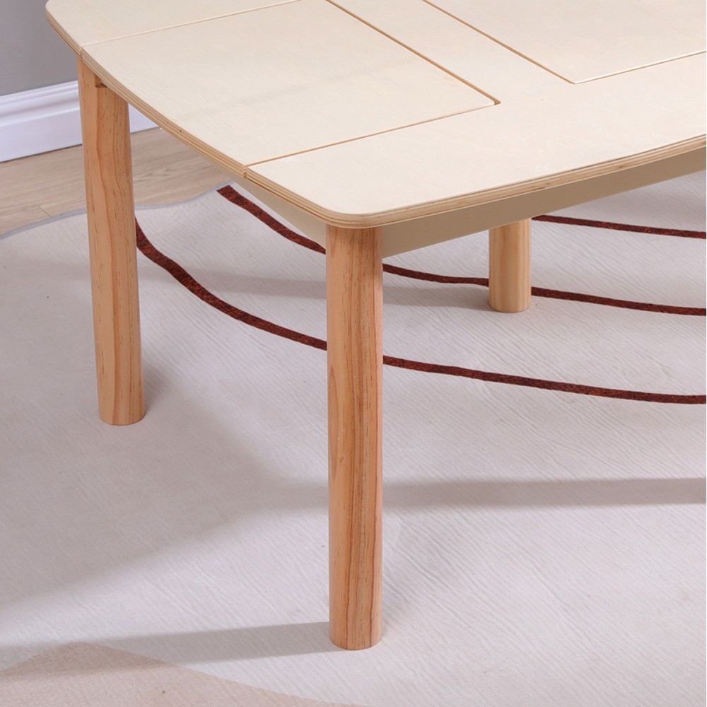 Τραπεζάκι παιδικό με αποθ.χώρο "RICKI" σε φυσικό χρώμα 65x65x47