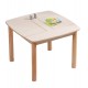 Τραπεζάκι παιδικό με αποθ.χώρο "RICKI" σε φυσικό χρώμα 65x65x47