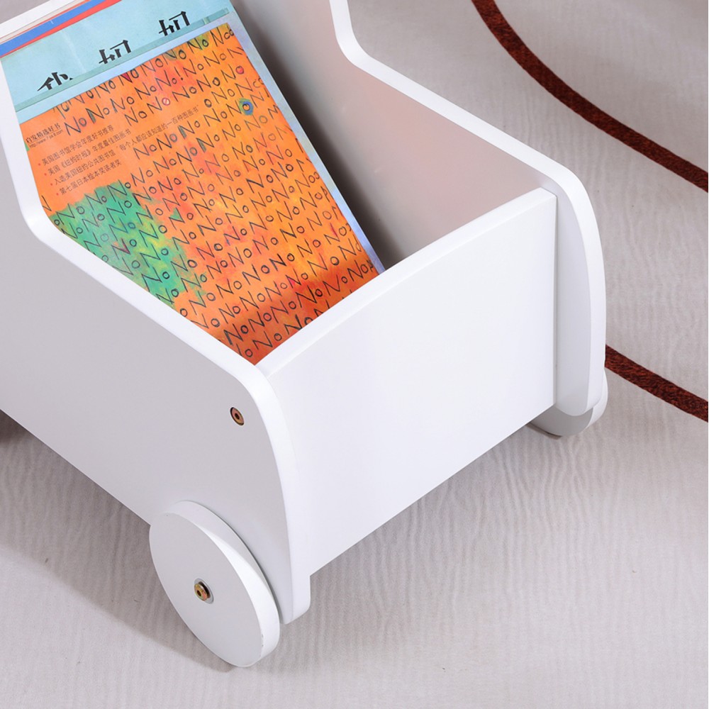 Παιδικό τρόλευ/καροτσάκι "RICKI"  σε λευκό χρώμα 33x45x50