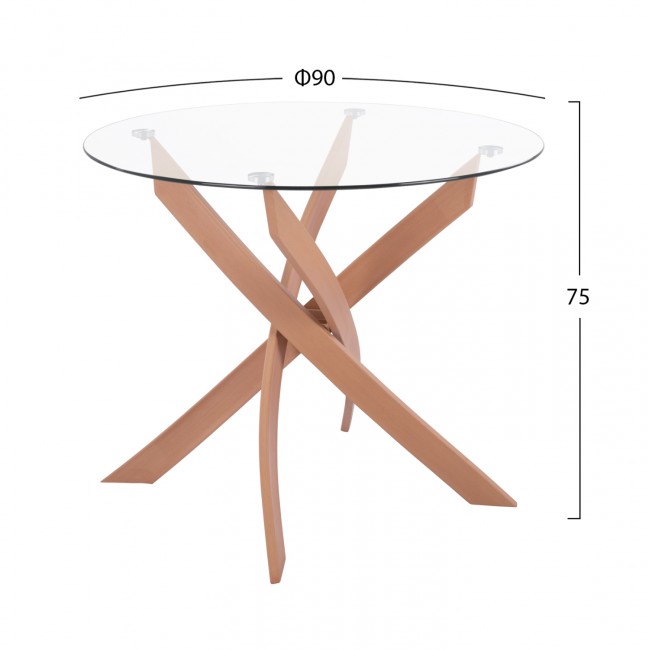 Σετ τραπεζαρίας εσωτ.χώρου 5τμχ "JAFARU" σε μπεζ χρώμα