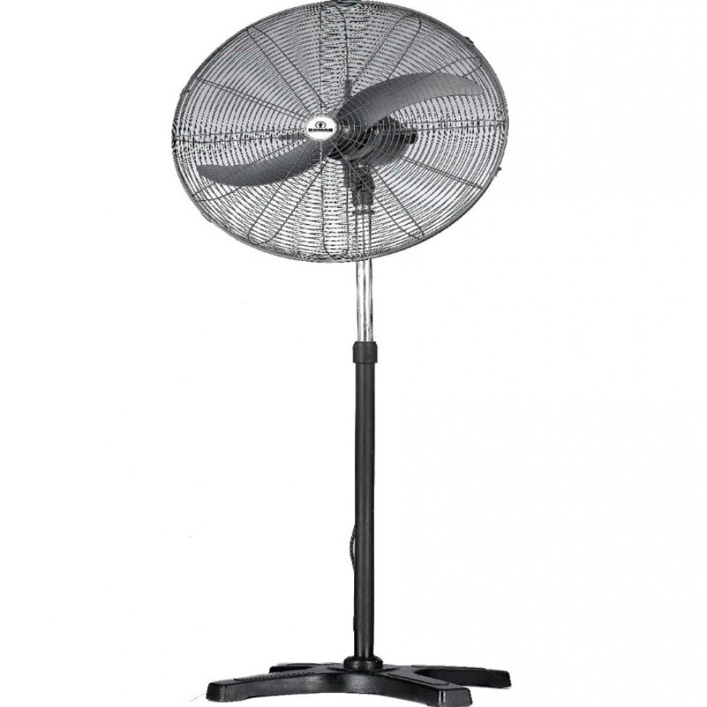 Ανεμιστήρας επαγγελματικός δαπέδου μεταλλικός σε χρώμα μαύρο/ασημί 200W 26''