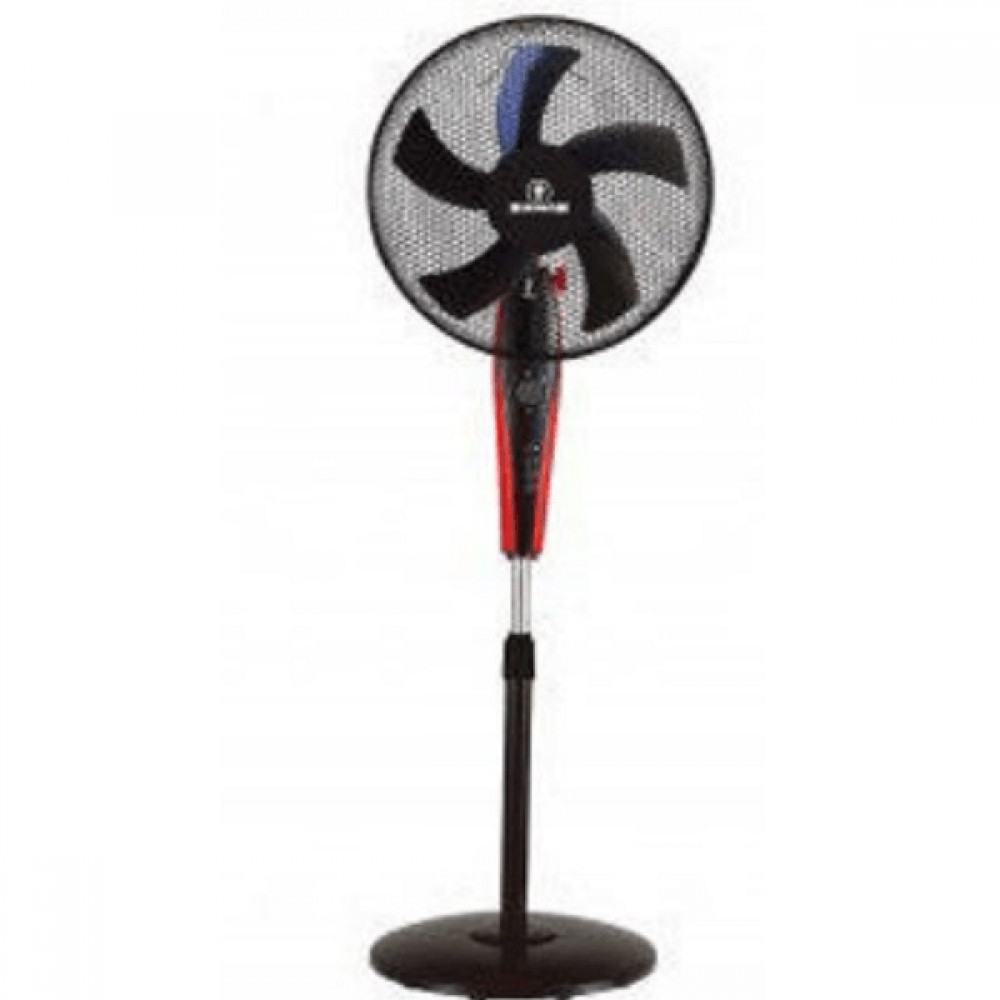 Ανεμιστήρας δαπέδου με ορθοστάτη AS σε χρώμα μαύρο/κόκκινο 50W 16'' Φ40