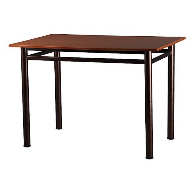 Τραπέζι μεταλλικό με χρώμα μαύρο/καφέ 60x100