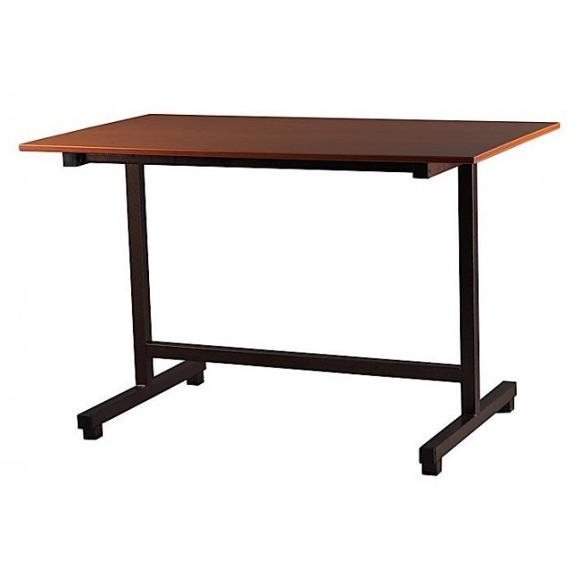 Τραπέζι μεταλλικό σε χρώμα μαύρο/καφέ 70x110
