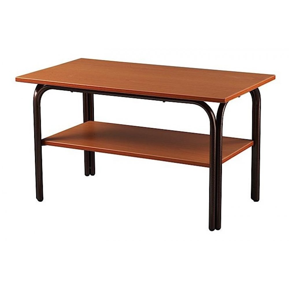 Τραπέζι δίπατο μεταλλικό σε χρώμα καφέ 81x43x46