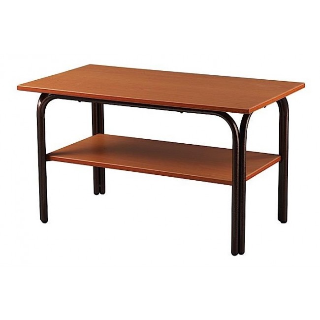 Τραπέζι δίπατο μεταλλικό σε χρώμα καφέ 81x43x46