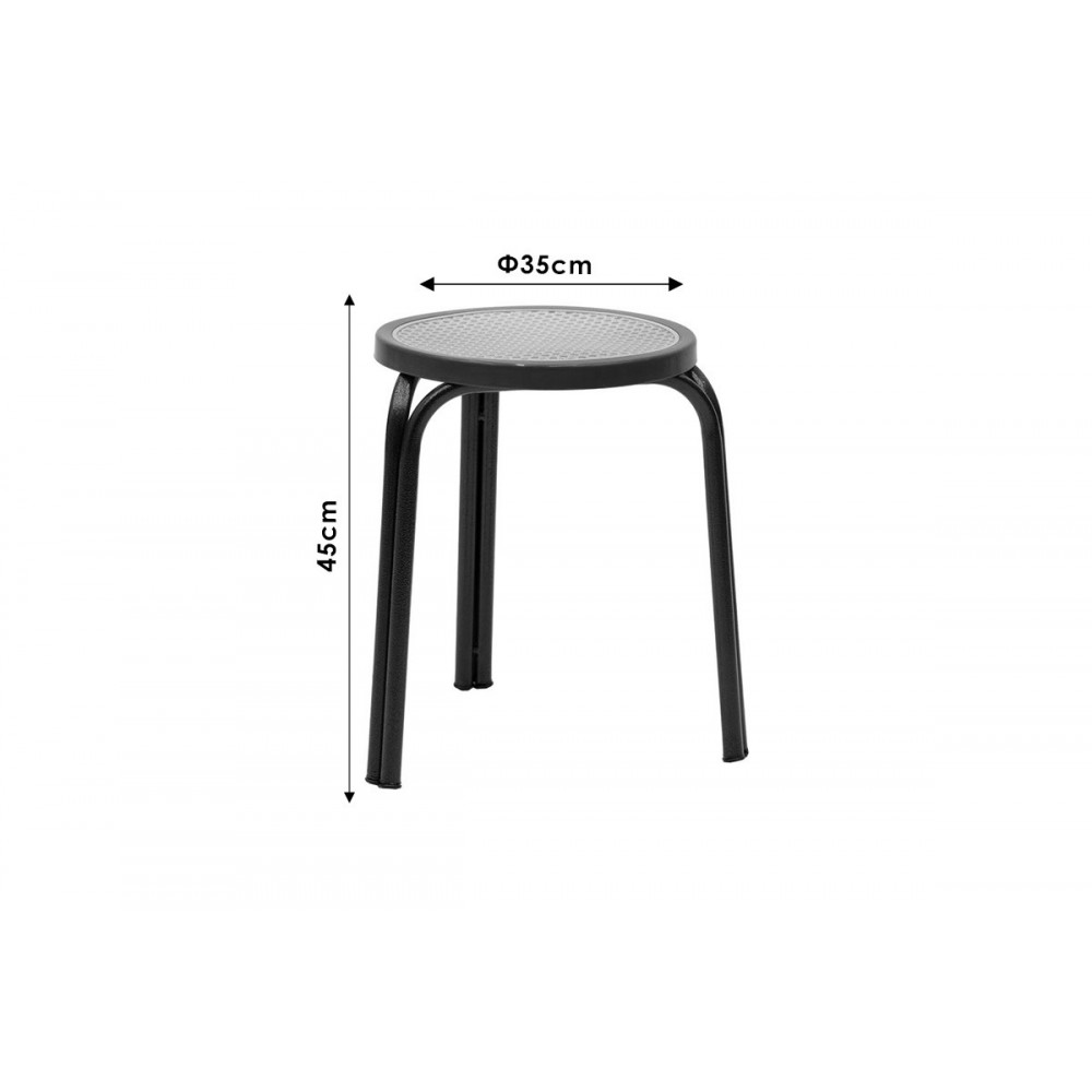 Σκαμπό χαμηλό με πάτο ψάθινο σε χρώμα μπεζ Φ38x45