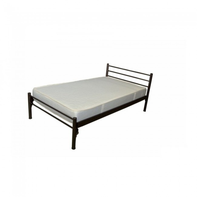 Κρεβάτι μονό μεταλλικό σε χρώμα μαύρο 90x190