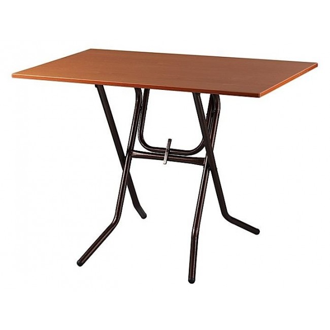 Τραπέζι μεταλλικό σε χρώμα μαύρο/καφέ 60x100