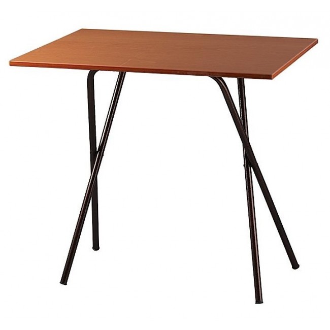 Τραπέζι μεταλλικό σε χρώμα μαύρο/καφέ 60x100x75