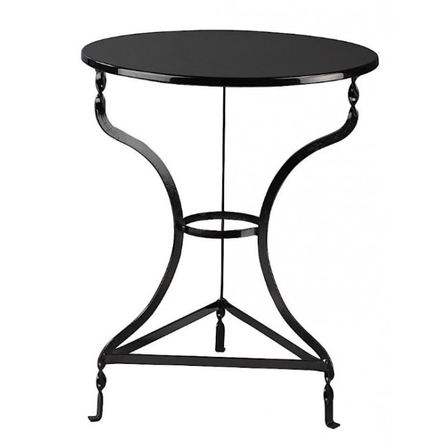 Τραπέζι "ΚΙΜΩΛΟΣ" από μέταλλο σε μαύρο χρώμα Φ70x72