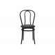 Καρέκλα "WIEN" από μέταλλο/τεχνόδερμα σε μαύρο χρώμα 39x85