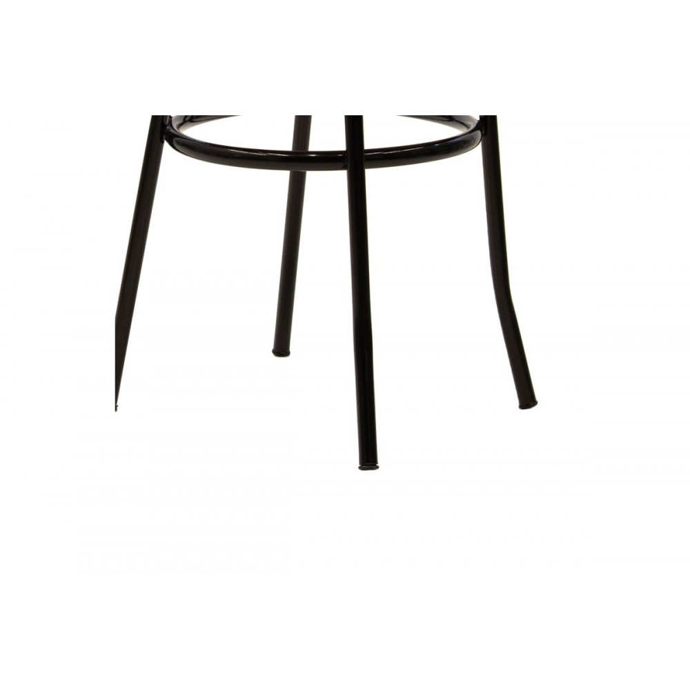 Καρέκλα "WIEN" από μέταλλο/τεχνόδερμα σε μαύρο χρώμα 39x85