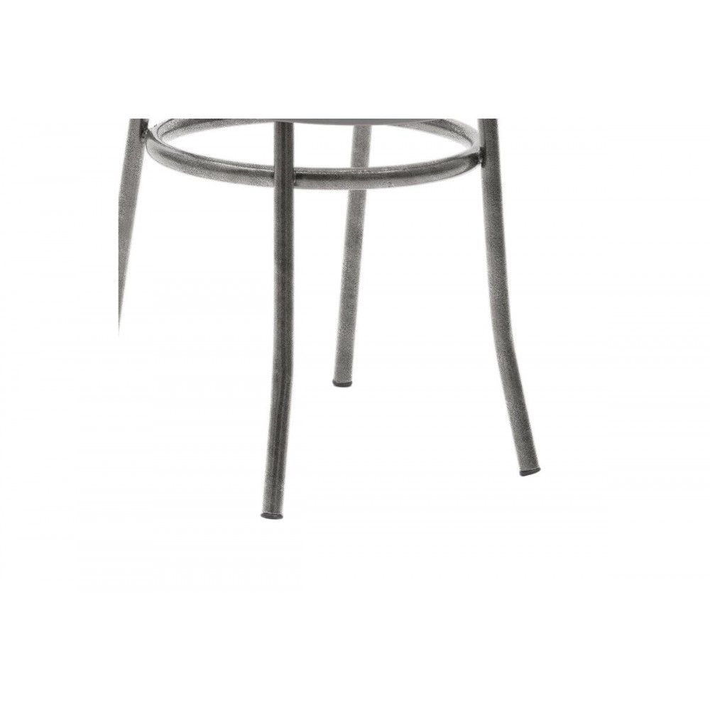 Καρέκλα "WIEN" από μέταλλο/πλαστικό σε γκρι/μπεζ χρώμα Φ40x83