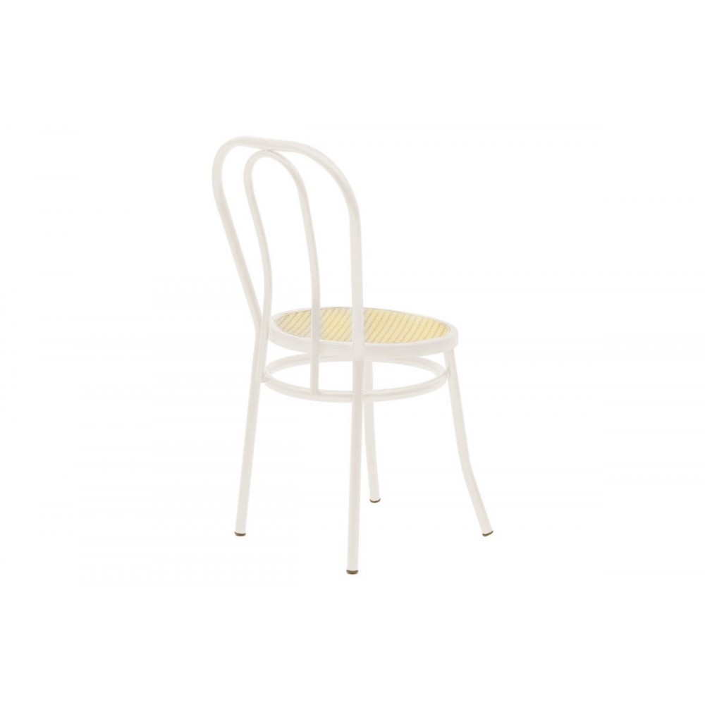 Καρέκλα "WIEN" από μέταλλο/πλαστικό σε εκρού/μπεζ χρώμα 40x83