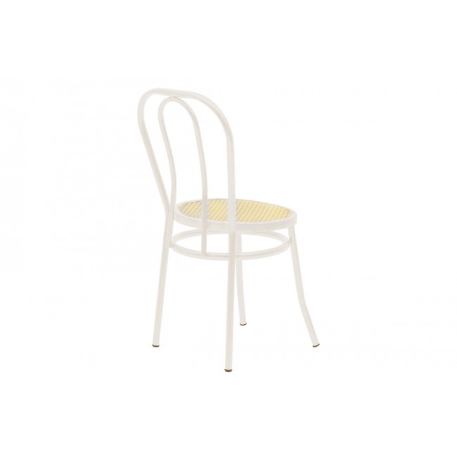 Καρέκλα "WIEN" από μέταλλο/πλαστικό σε εκρού/μπεζ χρώμα 40x83