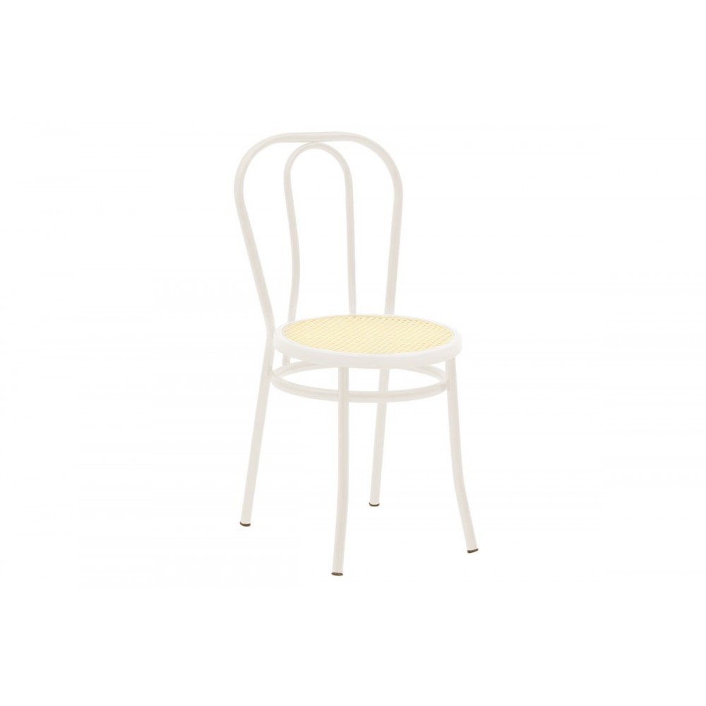 Καρέκλα "WIEN" από μέταλλο/πλαστικό σε εκρού/μπεζ χρώμα 40x83