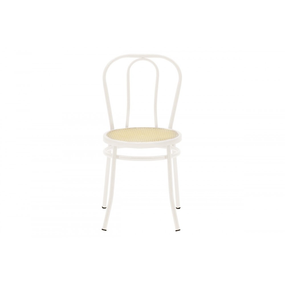 Καρέκλα "WIEN" από μέταλλο/πλαστικό σε εκρού/μπεζ χρώμα 40x83