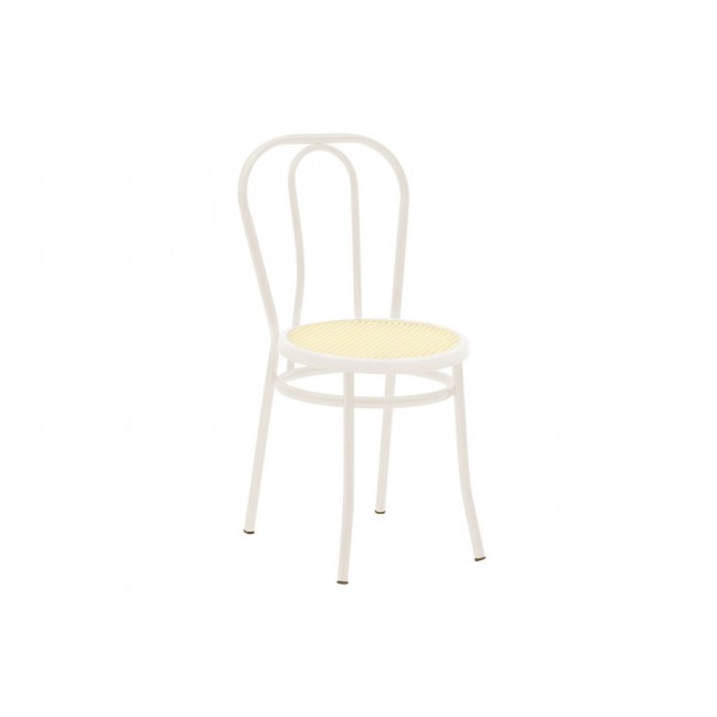Καρέκλα "WIEN" από μέταλλο/πλαστικό σε εκρού/μπεζ χρώμα 40x83