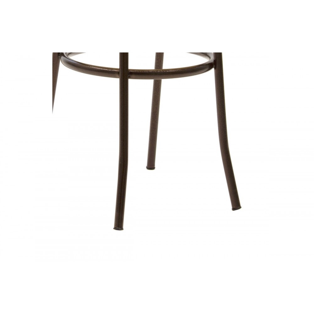 Καρέκλα "WIEN" από μέταλλο/πλαστικό σε μπεζ/καφέ χρώμα 40x83