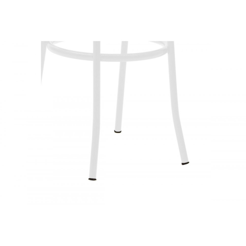 Καρέκλα "WIEN" από μέταλλο/σχοινί σε λευκό/μπεζ χρώμα 40x83