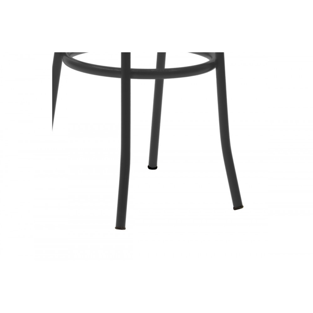 Καρέκλα "WIEN" από μέταλλο/σχοινί σε μαύρο/μπεζ χρώμα 40x83