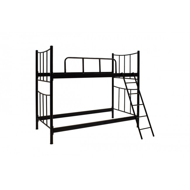 Κρεβάτι-κουκέτα "JUNGLE" μεταλλική σε χρώμα μαύρο gloss 90x190x172