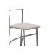 Καρέκλα "ΡΙΓΑ" από μέταλλο/τεχνόδερμα σε γκρι/εκρού χρώμα 40x43x80