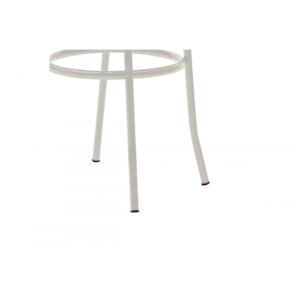 Καρέκλα "WIEN" από μέταλλο/τεχνόδερμα σε εκρού/μαύρο χρώμα 39x85