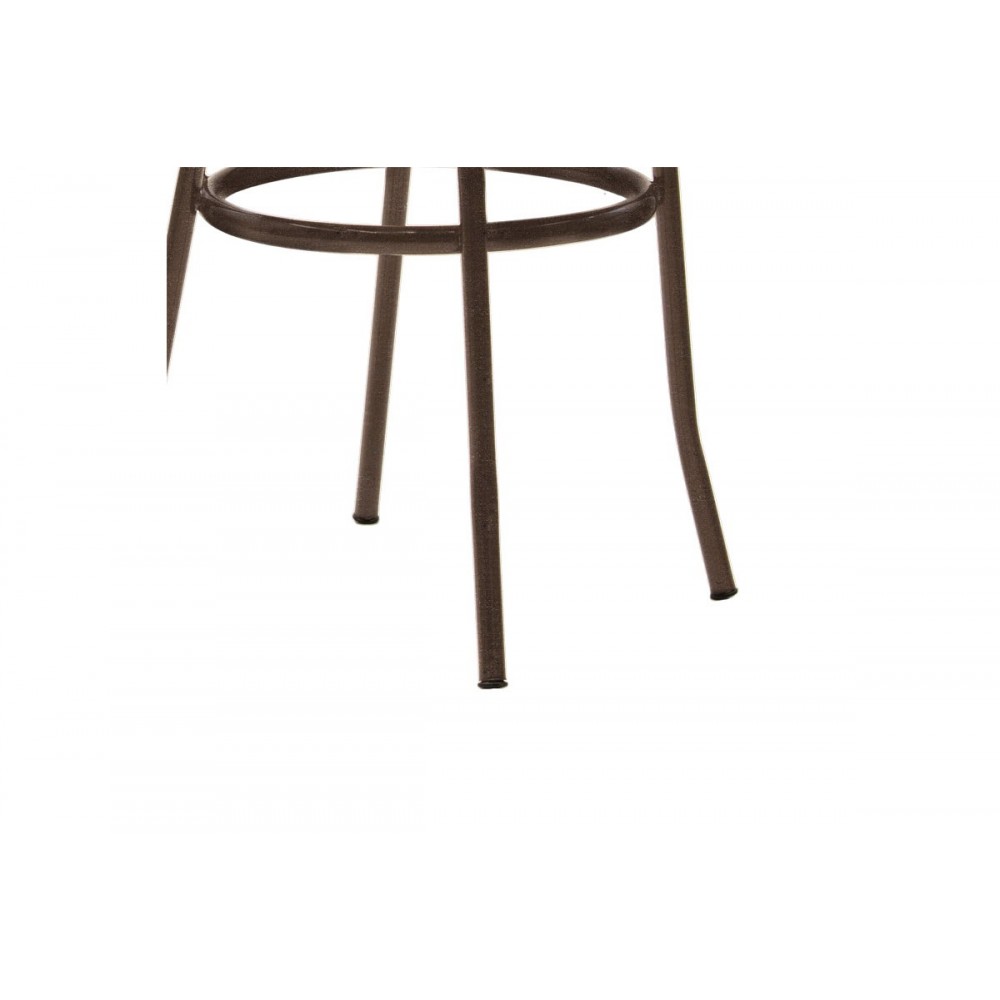 Καρέκλα "WIEN" από μέταλλο/τεχνόδερμα σε καφέ/μαύρο χρώμα 39x85