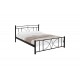 Κρεβάτι "ΡΟΜΒΟΣ NEW"  διπλό από μέταλλο σε μαύρο gloss χρώμα 150x200