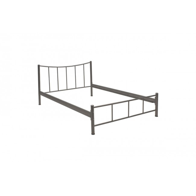 Κρεβάτι "REST"  διπλό από μέταλλο σφυρήλατο σε γκρι χρώμα 150x200
