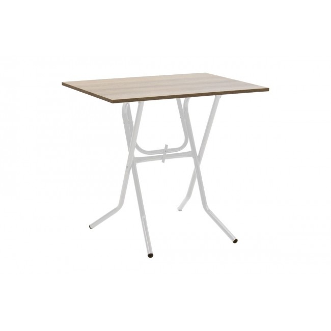 Τραπέζι πτυσσόμενο "CLACK" από μέταλλο σε σταχτύ-λευκό χρώμα 80x60x70