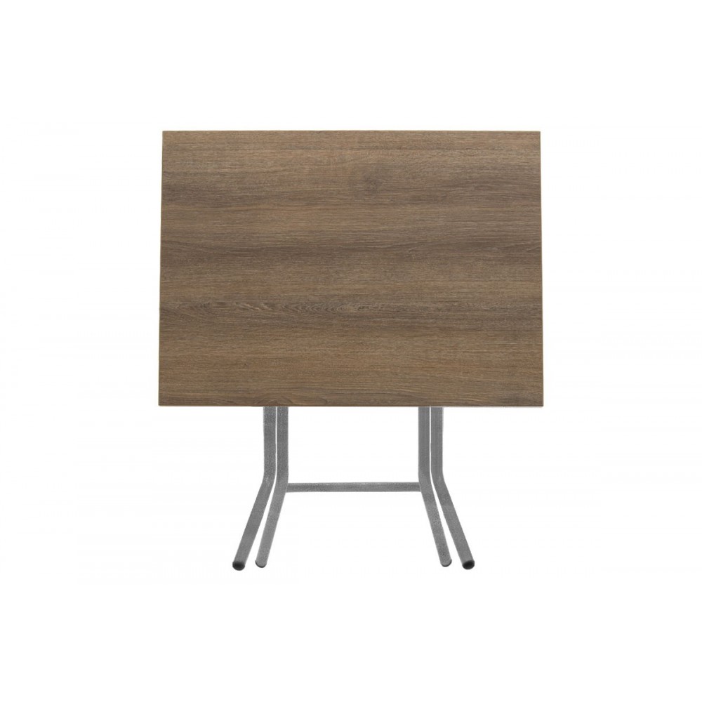 Τραπέζι πτυσσόμενο "CLACK" από μέταλλο σε σταχτύ-γκρι σφυρήλατο χρώμα 80x60x70