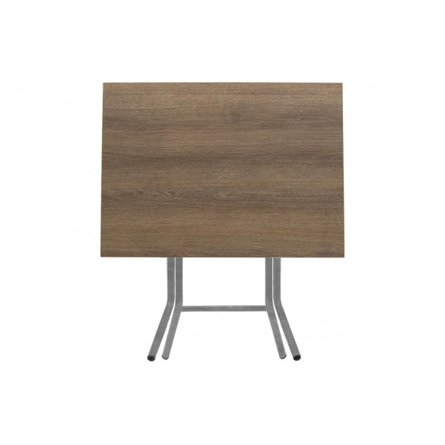 Τραπέζι πτυσσόμενο "CLACK" από μέταλλο σε σταχτύ-γκρι σφυρήλατο χρώμα 80x60x70