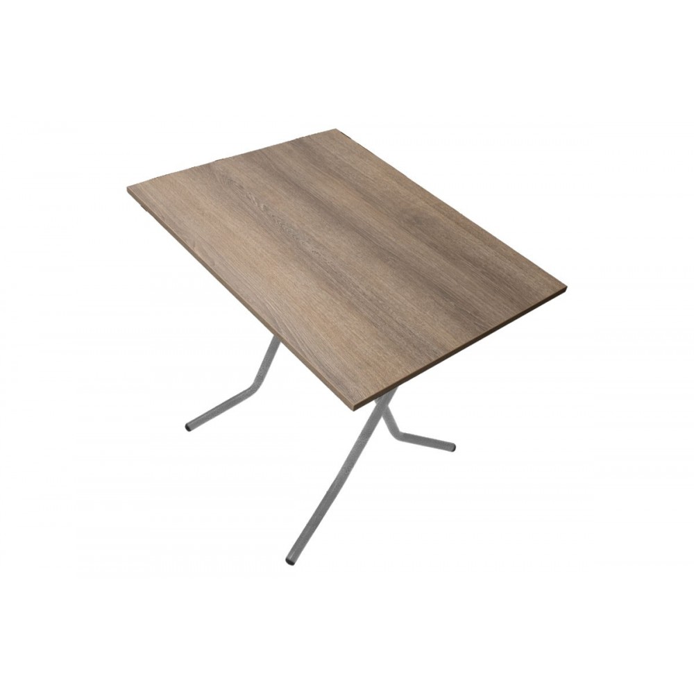 Τραπέζι πτυσσόμενο "CLACK" από μέταλλο σε σταχτύ-γκρι σφυρήλατο χρώμα 80x60x70