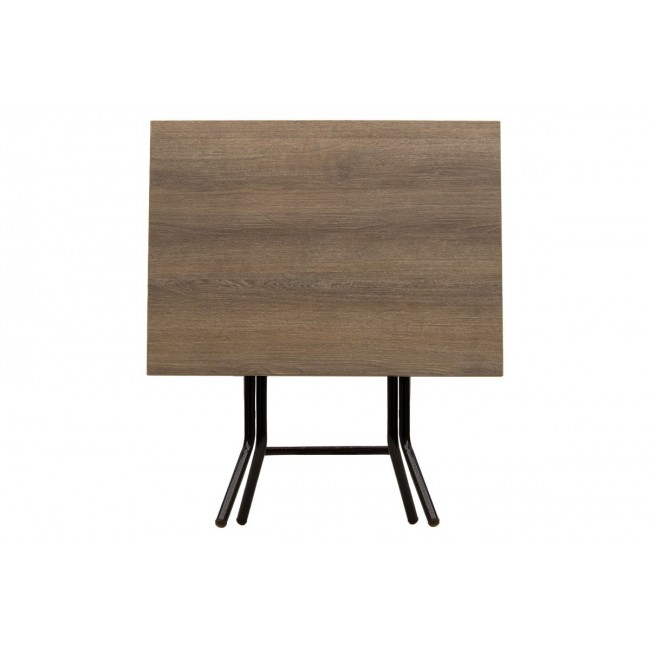 Τραπέζι πτυσσόμενο "CLACK" από μέταλλο σε σταχτύ-μαύρο gloss χρώμα 80x60x70