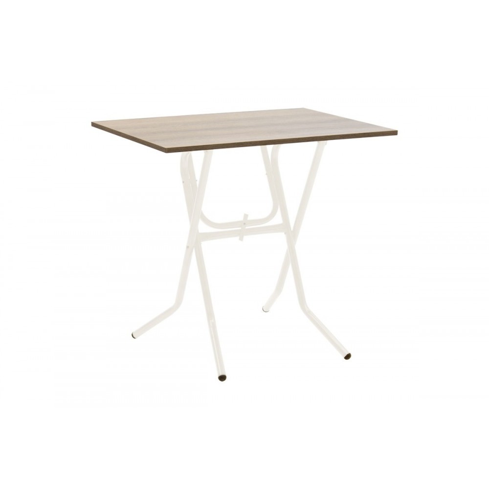 Τραπέζι πτυσσόμενο "CLACK" από μέταλλο σε σταχτύ-εκρού χρώμα 80x60x70
