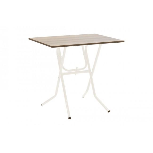 Τραπέζι πτυσσόμενο "CLACK" από μέταλλο σε σταχτύ-εκρού χρώμα 80x60x70