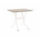 Τραπέζι πτυσσόμενο "CLACK" από μέταλλο σε σταχτύ-εκρού χρώμα 80x60x70
