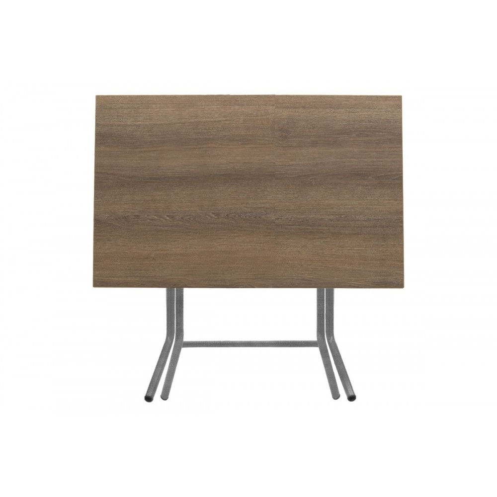 Τραπέζι πτυσσόμενο "CLACK" από μέταλλο σε σταχτύ-γκρι σφυρήλατο χρώμα 100x60x70